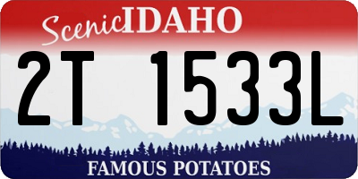 ID license plate 2T1533L