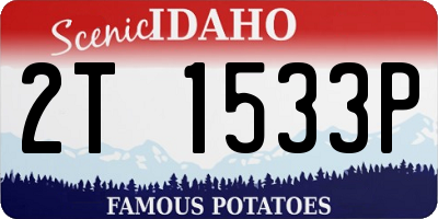 ID license plate 2T1533P