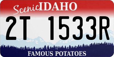 ID license plate 2T1533R