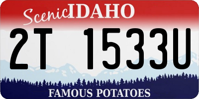 ID license plate 2T1533U