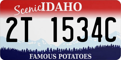 ID license plate 2T1534C