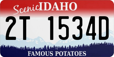 ID license plate 2T1534D