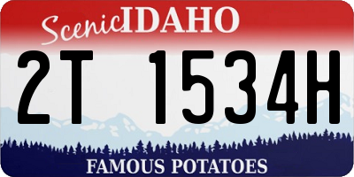 ID license plate 2T1534H