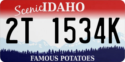 ID license plate 2T1534K