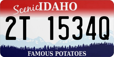 ID license plate 2T1534Q