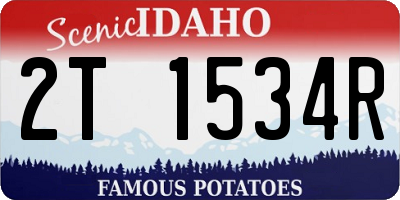 ID license plate 2T1534R