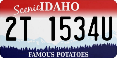 ID license plate 2T1534U