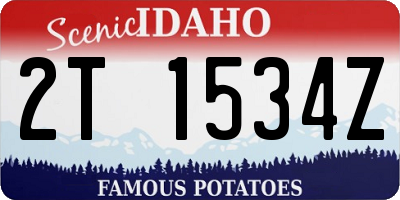 ID license plate 2T1534Z