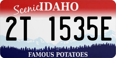 ID license plate 2T1535E