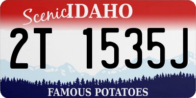 ID license plate 2T1535J