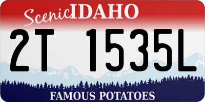 ID license plate 2T1535L