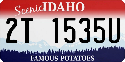 ID license plate 2T1535U