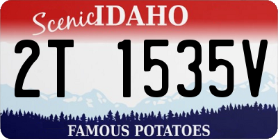 ID license plate 2T1535V
