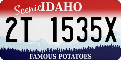 ID license plate 2T1535X