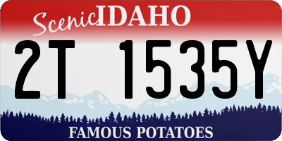 ID license plate 2T1535Y