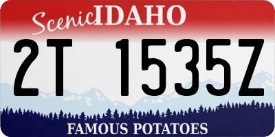 ID license plate 2T1535Z