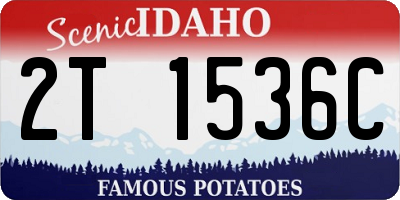 ID license plate 2T1536C