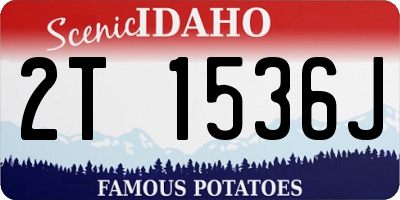 ID license plate 2T1536J