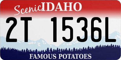 ID license plate 2T1536L