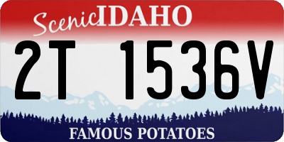 ID license plate 2T1536V