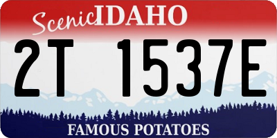 ID license plate 2T1537E