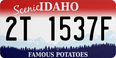 ID license plate 2T1537F
