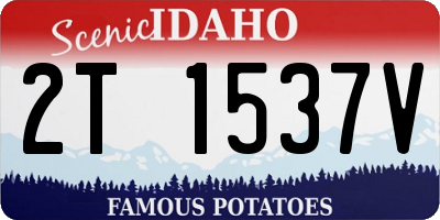 ID license plate 2T1537V