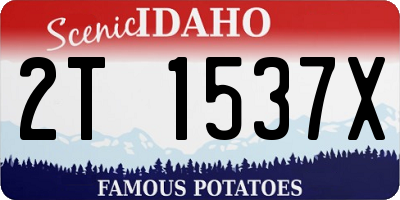 ID license plate 2T1537X