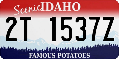 ID license plate 2T1537Z