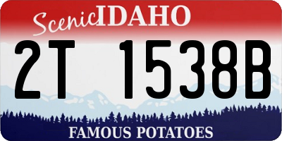 ID license plate 2T1538B