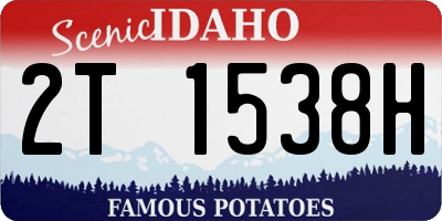 ID license plate 2T1538H
