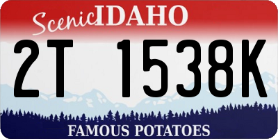 ID license plate 2T1538K