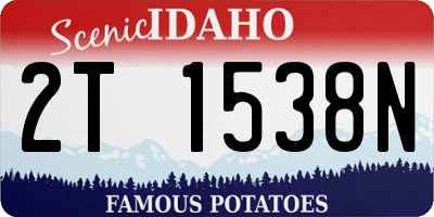 ID license plate 2T1538N
