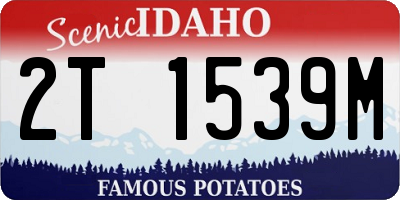 ID license plate 2T1539M