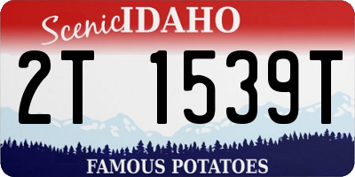 ID license plate 2T1539T