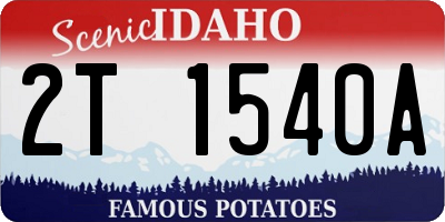 ID license plate 2T1540A