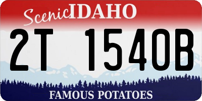 ID license plate 2T1540B