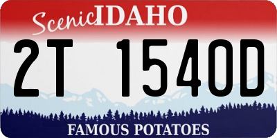 ID license plate 2T1540D