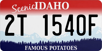 ID license plate 2T1540F