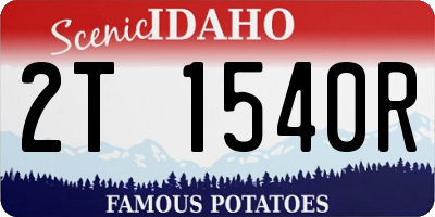ID license plate 2T1540R