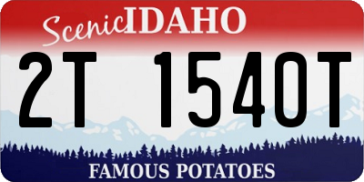 ID license plate 2T1540T