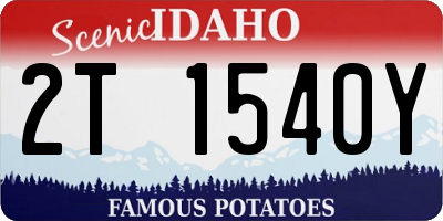 ID license plate 2T1540Y