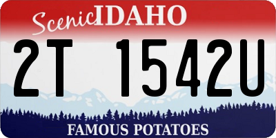 ID license plate 2T1542U