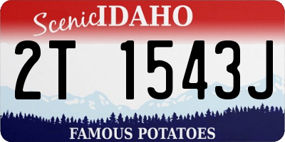 ID license plate 2T1543J