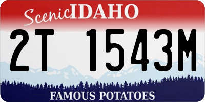 ID license plate 2T1543M