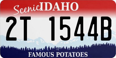 ID license plate 2T1544B