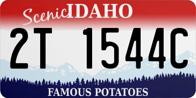 ID license plate 2T1544C