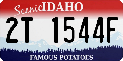 ID license plate 2T1544F