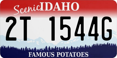 ID license plate 2T1544G