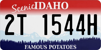 ID license plate 2T1544H